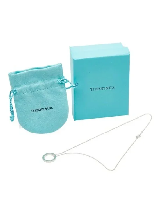 Tiffany & Co Open Circle Pendant Necklace Silver - Picture 9 of 9